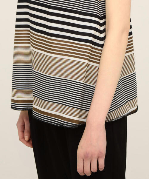 TOMORROWLAND （トゥモローランド）の「ランダムストライプノースリーブブラウス（シャツ/ブラウス・レディース・ブラウン系その他・36）」の10枚目の写真