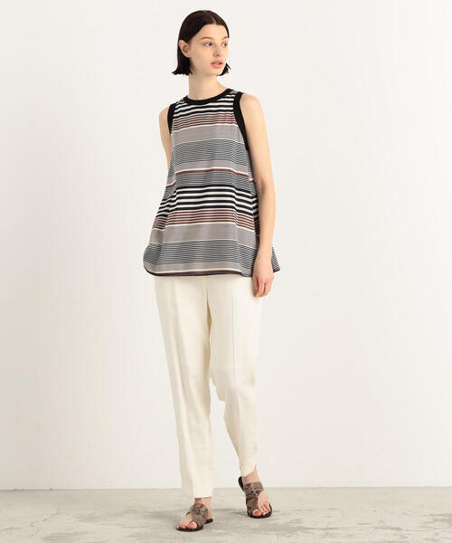 TOMORROWLAND （トゥモローランド）の「ランダムストライプノースリーブブラウス（シャツ/ブラウス・レディース・ブラウン系その他・36）」の11枚目の写真