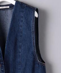 CURRENTAGE（カレンテージ）デニム ジレ CURRENTAGE（カレンテージ）の「＜CURRENTAGE（カレンテージ）＞デニム