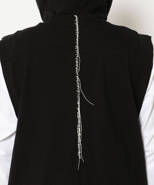 kmrii ケムリノースリーブ パーカー ベスト 平成 Y2K kmrii ケムリノースリーブ パーカー ベスト 平成 Y2K セール】フード