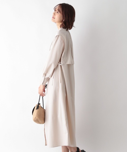 GLOBAL WORK(グローバルワーク)の「ピンタックレイヤード2Pワンピース/262889(ワンピース・レディース・ダークグレー/マスタード/アイボリー・FREE)」の11枚目の写真