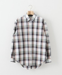 EDIFICE | D.ALEN ボタンダウン マドラスチェック シャツ(ブラウン)(シャツ/ブラウス)
