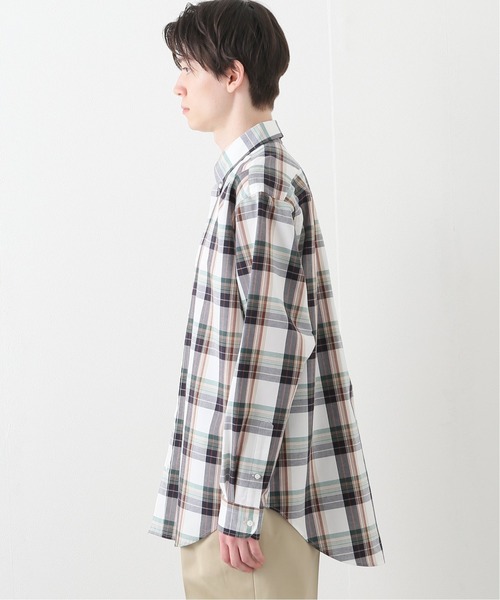 EDIFICE（エディフィス）の「D.ALEN ボタンダウン マドラスチェック シャツ(ブラウン)（シャツ/ブラウス・メンズ・チョコ・SMALL/MEDIUM/LARGE）」の5枚目の写真