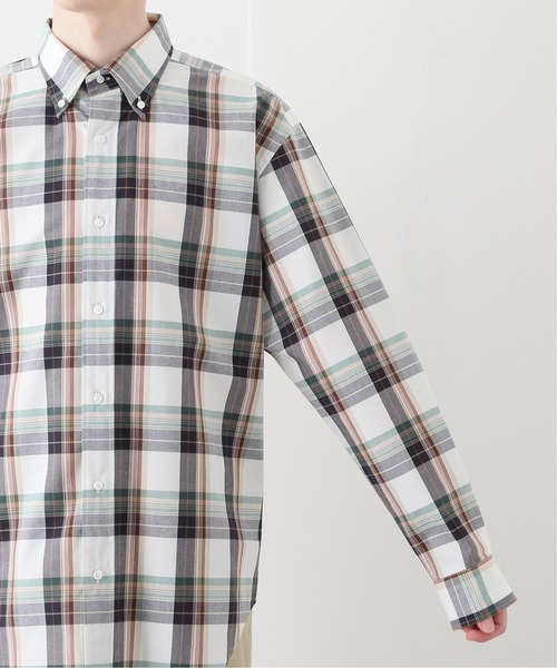 EDIFICE（エディフィス）の「D.ALEN ボタンダウン マドラスチェック シャツ(ブラウン)（シャツ/ブラウス・メンズ・チョコ・SMALL/MEDIUM/LARGE）」の9枚目の写真