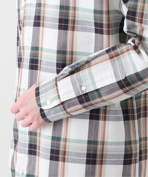 EDIFICE（エディフィス）の「D.ALEN ボタンダウン マドラスチェック シャツ(ブラウン)（シャツ/ブラウス・メンズ・チョコ・SMALL/MEDIUM/LARGE）」の10枚目の写真