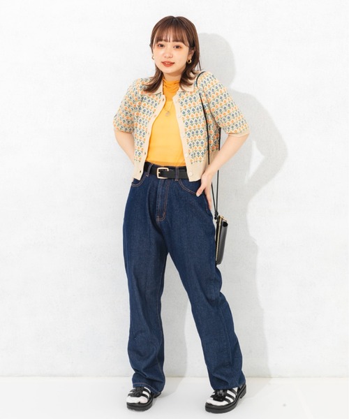 nemne store（ネンネストア）の「ジャガード編みサマーポロニットカーディガン（ニット/セーター・レディース・ブルー/アイボリー・フリー）」の22枚目の写真