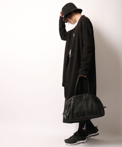 ByTheR(バイザアール)の「BYTHER 韓国ブランド テレコロングカーディガン(カーディガン/ボレロ・メンズ・ブラック・FREE)」の2枚目の写真