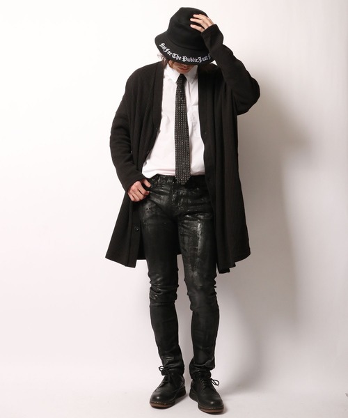 ByTheR(バイザアール)の「BYTHER 韓国ブランド テレコロングカーディガン(カーディガン/ボレロ・メンズ・ブラック・FREE)」の11枚目の写真