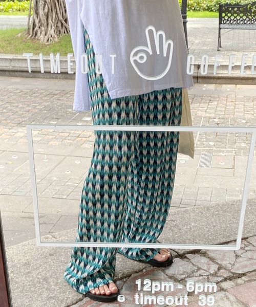 Vipoa（ヴィポア）の「パターンプリーツパンツ（その他パンツ・レディース・ブルー・FREE）」の6枚目の写真