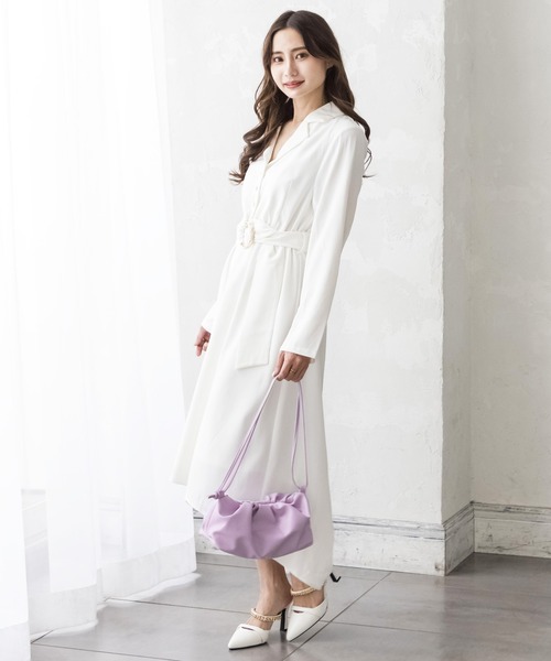 Julia Boutique（ジュリアブティック）の「3WAYチェーンギャザーショルダーバッグ/22138（ショルダーバッグ・レディース・ブラウン/パープル/ホワイト/ブラック・ONE）」の12枚目の写真