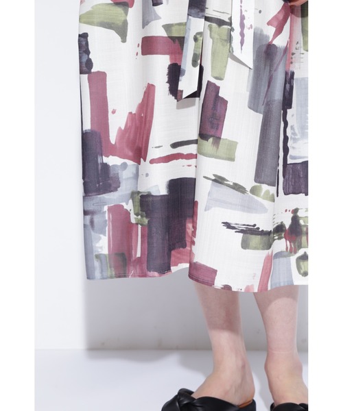 BOSCH（ボッシュ）の「◆ビックペイントプリントワンピース（ワンピース・レディース・ホワイト系その他/ブラック系その他・38/36）」の10枚目の写真