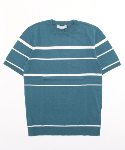 HIGH STREET(ハイストリート)の「HIGH STREET∴H ランダムボーダーハンソデクルーニット6328176003