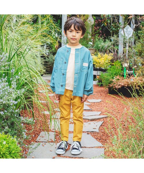 BREEZE（ブリーズ）の「袖ラインTシャツ（Tシャツ/カットソー・キッズ・ブラウン/オフホワイト/レッド/カーキ・100/120/140/90/110/80/130）」の10枚目の写真