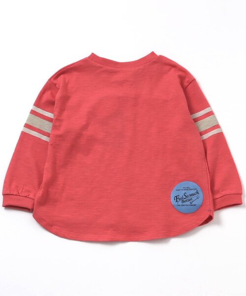 BREEZE（ブリーズ）の「袖ラインTシャツ（Tシャツ/カットソー・キッズ・ブラウン/オフホワイト/レッド/カーキ・100/120/140/90/110/80/130）」の17枚目の写真