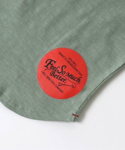 BREEZE（ブリーズ）の「袖ラインTシャツ（Tシャツ/カットソー・キッズ・ブラウン/オフホワイト/レッド/カーキ・100/120/140/90/110/80/130）」の14枚目の写真