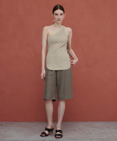 PUBLIC TOKYO（パブリックトウキョウ）の「カップインワンショルダータンクトップ/カップ付き（タンクトップ・レディース・ホワイト/ブラック/ベージュ・FREE）」の12枚目の写真