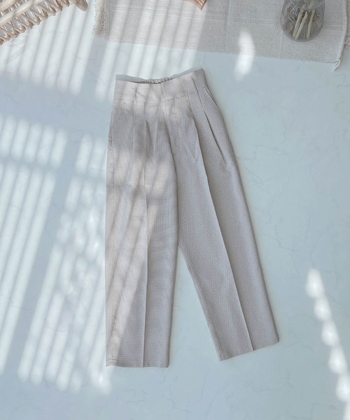 AS KNOW AS plus(アズノゥアズプラス)の「●ハイウエストストレートパンツ セットアップ可能(スラックス・レディース・ブラック/オレンジ/ベージュ系その他/グリーン系その他・FREE)」の9枚目の写真