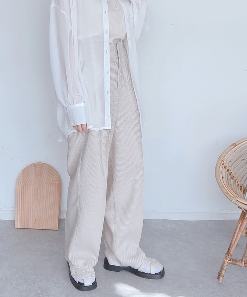 AS KNOW AS plus(アズノゥアズプラス)の「●ハイウエストストレートパンツ セットアップ可能(スラックス・レディース・ブラック/オレンジ/ベージュ系その他/グリーン系その他・FREE)」の16枚目の写真