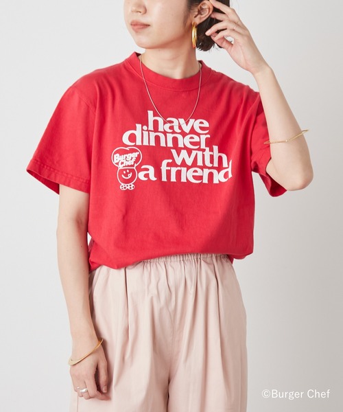 Omekashi(オメカシ)の「GOOD ROCK SPEED BurgerChef with a friend Tシャツ(Tシャツ/カットソー・レディース・レッド・FREE)」の10枚目の写真