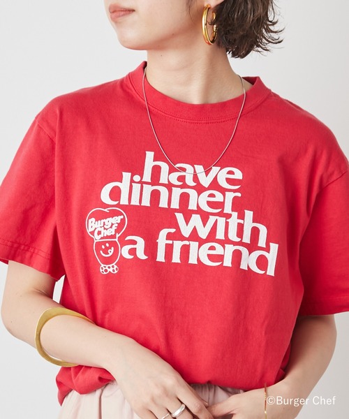 Omekashi(オメカシ)の「GOOD ROCK SPEED BurgerChef with a friend Tシャツ(Tシャツ/カットソー・レディース・レッド・FREE)」の12枚目の写真