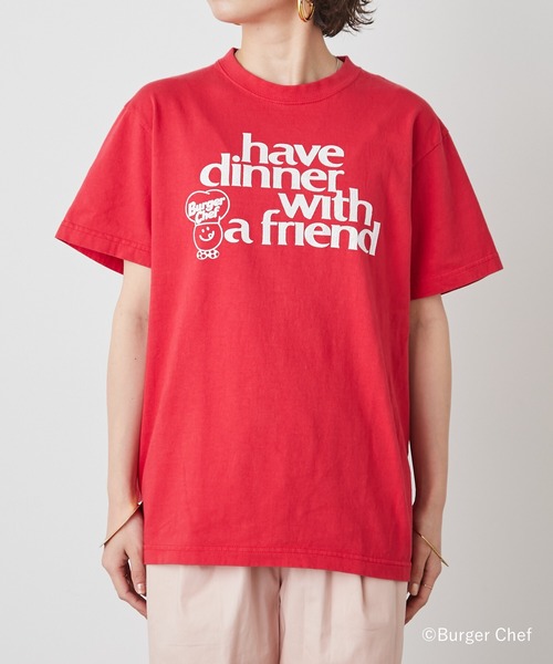 Omekashi(オメカシ)の「GOOD ROCK SPEED BurgerChef with a friend Tシャツ(Tシャツ/カットソー・レディース・レッド・FREE)」の3枚目の写真