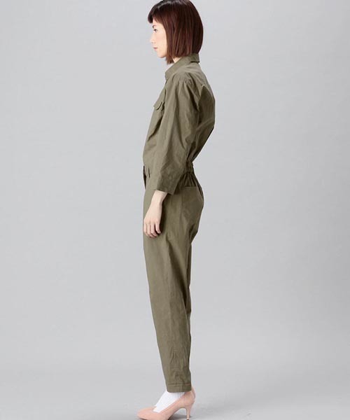 ROSE BUD(ローズバッド)の「LOP-15125 L/S JUMP SUITS(サロペット/オーバーオール・レディース・オリーブ/キャメル・ONE SIZE)」の5枚目の写真