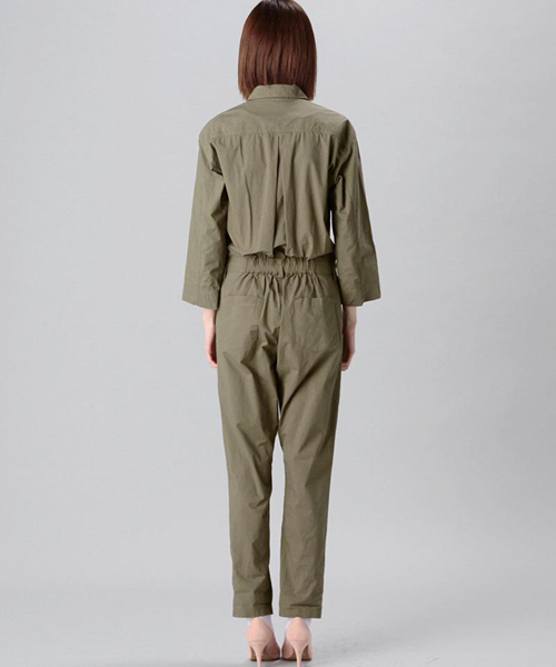 ROSE BUD(ローズバッド)の「LOP-15125 L/S JUMP SUITS(サロペット/オーバーオール・レディース・オリーブ/キャメル・ONE SIZE)」の4枚目の写真