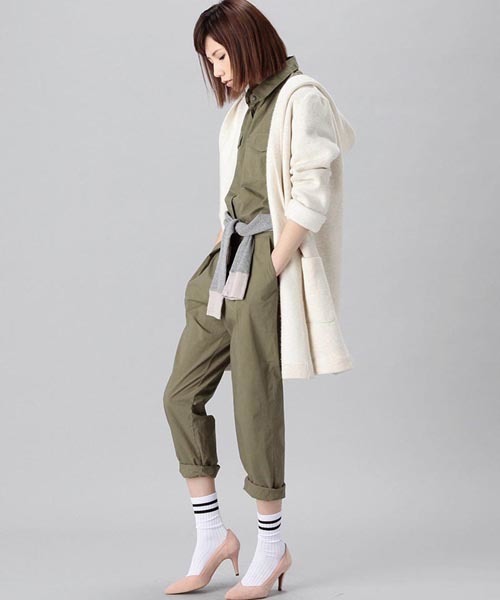 ROSE BUD(ローズバッド)の「LOP-15125 L/S JUMP SUITS(サロペット/オーバーオール・レディース・オリーブ/キャメル・ONE SIZE)」の10枚目の写真