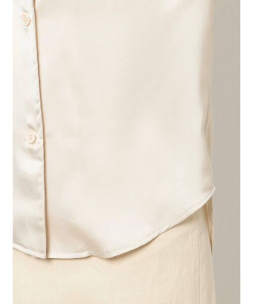 EVRIS（エヴリス）の「オープンカラーシアーコンビシャツ（シャツ/ブラウス・レディース・ブラック/グリーン/アイボリー・FREE）」の7枚目の写真