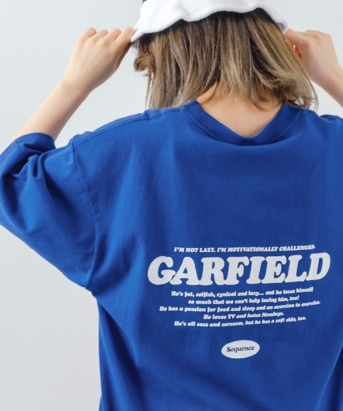 B ONE SOUL(ビーワンソウル)の「【Sequence by B ONE SOUL × GARFIELD】バックプリント ワンポイント Tシャツ(Tシャツ/カットソー・メンズ・ホワイト/ブラック/ブルー・LARGE/MEDIUM)」の14枚目の写真