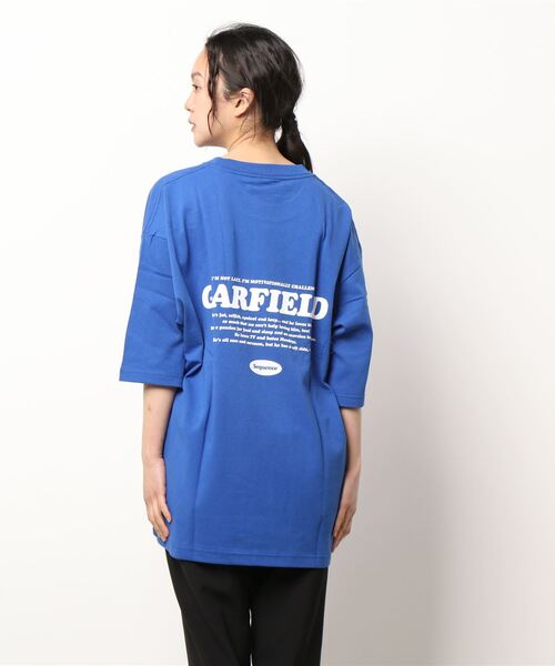 B ONE SOUL(ビーワンソウル)の「【Sequence by B ONE SOUL × GARFIELD】バックプリント ワンポイント Tシャツ(Tシャツ/カットソー・メンズ・ホワイト/ブラック/ブルー・LARGE/MEDIUM)」の6枚目の写真