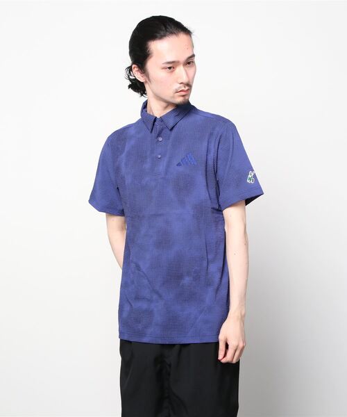 adidas（アディダス）の「アディダス adidas PLAY GREEN スプレーダイ半袖シャツ（シャツ/ブラウス・メンズ・ブルー/ホワイト×ブルー/ホワイト×グリーン・M/L/LL）」の3枚目の写真