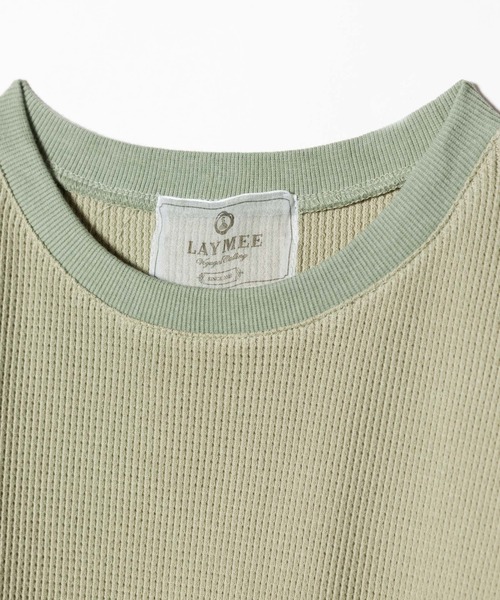 LAYMEE(レイミー)の「Layered thermal CS / レイヤードサーマルカットソー(Tシャツ/カットソー・レディース・ミント/アイボリー/ブラック・FREE)」の8枚目の写真
