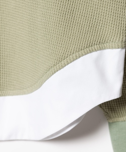 LAYMEE(レイミー)の「Layered thermal CS / レイヤードサーマルカットソー(Tシャツ/カットソー・レディース・ミント/アイボリー/ブラック・FREE)」の10枚目の写真