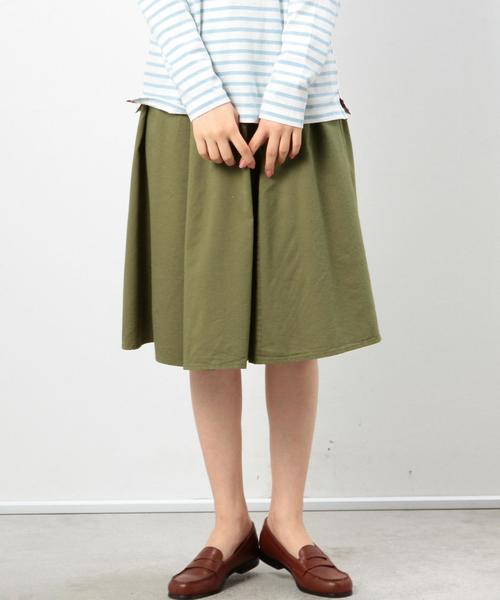 coen（コーエン）の「ギャザーフレアスカート（スカート・レディース・ベージュ/オリーブ/ネイビー・LARGE/MEDIUM）」の2枚目の写真