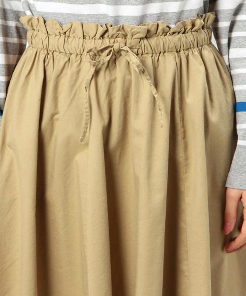 coen（コーエン）の「ギャザーフレアスカート（スカート・レディース・ベージュ/オリーブ/ネイビー・LARGE/MEDIUM）」の14枚目の写真