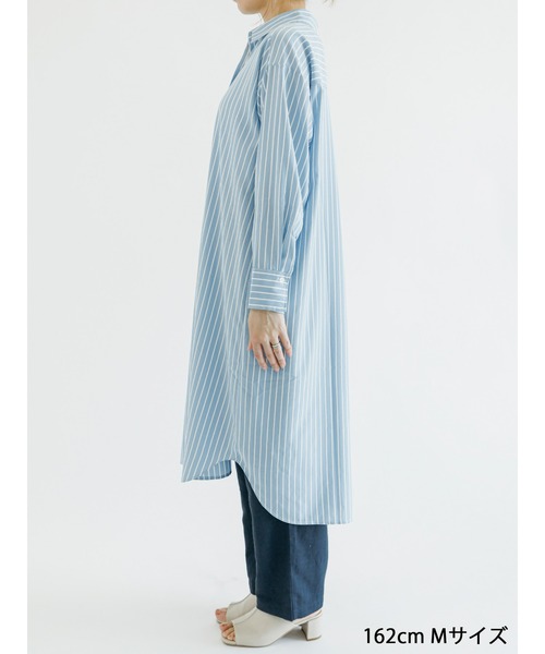 Samansa Mos2 blue（サマンサモスモスブルー）の「【接触冷感】マルチスタイルシャツワンピース（シャツワンピース・レディース・ホワイト/ネイビー/オフホワイト/イエロー/サックスブルー/ブルー/ラベンダー・MEDIUM/LARGE）」の20枚目の写真