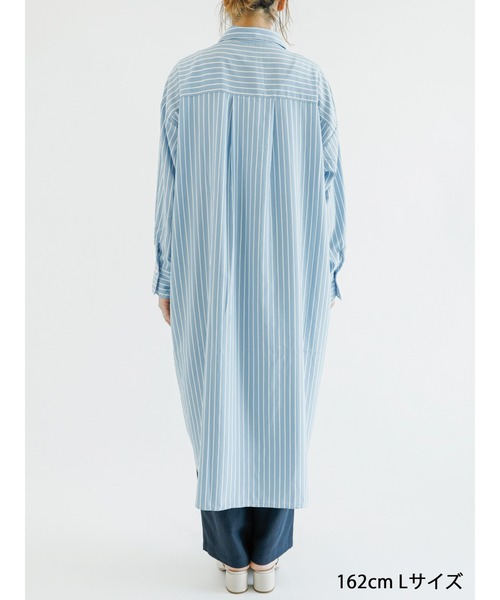 Samansa Mos2 blue（サマンサモスモスブルー）の「【接触冷感】マルチスタイルシャツワンピース（シャツワンピース・レディース・ホワイト/ネイビー/オフホワイト/イエロー/サックスブルー/ブルー/ラベンダー・MEDIUM/LARGE）」の16枚目の写真
