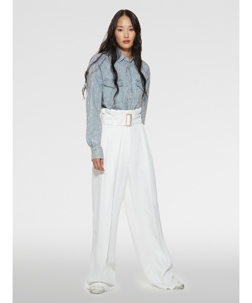 GOLDEN GOOSE（ゴールデングース）の「GOLDEN GOOSE Denim shirt light wash/all over strass（シャツ/ブラウス・レディース・ライトインディゴブルー・SMALL/MEDIUM/LARGE/X-SMALL）」の5枚目の写真