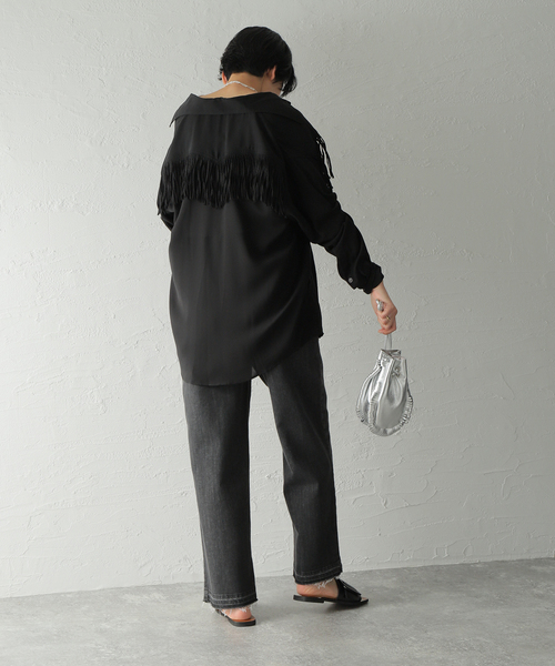【 NOMA t.d.】シャーリングシャツ セール】別注【NOMA t.d./ノーマティーディー】フリンジSH JK