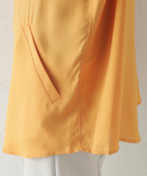 NOMA t.d.（ノーマティーディー）の「別注【NOMA t.d./ノーマティーディー】フリンジSH JK：シャツ（シャツ/ブラウス・レディース・ブラック/オレンジ・FREE）」の4枚目の写真