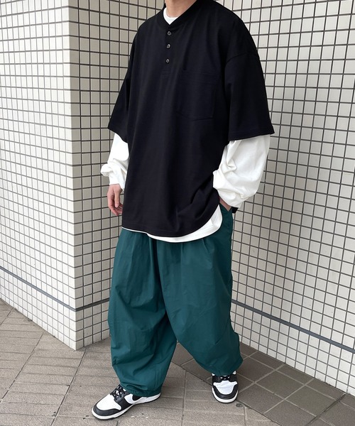 kutir（クティール）の「ヘンリーネック無地ポケットTシャツ（Tシャツ/カットソー・メンズ・ボルドー/オフホワイト/ブラック/グリーン/ブラウン/カーキ・MEDIUM/LARGE）」の18枚目の写真