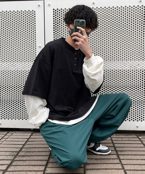 kutir（クティール）の「ヘンリーネック無地ポケットTシャツ（Tシャツ/カットソー・メンズ・ボルドー/オフホワイト/ブラック/グリーン/ブラウン/カーキ・MEDIUM/LARGE）」の16枚目の写真