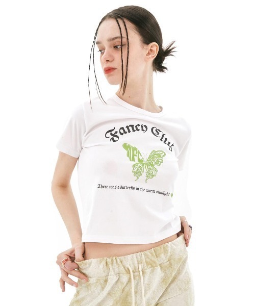 FANCY CLUB（ファンシークラブ）の「A'GEM/9 × .kom『 FANCY CLUB/ファンシークラブ』PAVILION STANDARD TEE /パブリオン スタンダード 半袖Tシャツ（Tシャツ/カットソー・レディース・ホワイト/チャコールグレー/ブラック・FREE）」の4枚目の写真