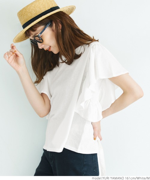 セール】袖フリルトップス（Tシャツ/カットソー）｜coca（coca