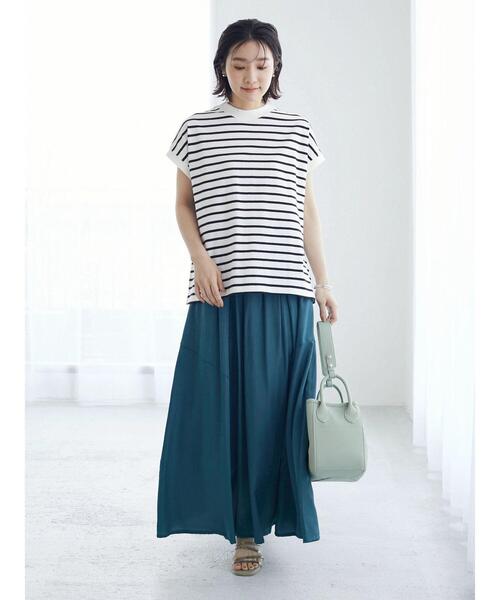 Petit fleur（プチフルール）の「・Petit Fleur ボーダーモックネックTシャツ（Tシャツ/カットソー・レディース・ブラック/オフホワイト・FREE）」の15枚目の写真