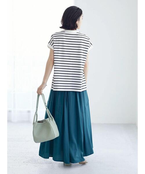 Petit fleur（プチフルール）の「・Petit Fleur ボーダーモックネックTシャツ（Tシャツ/カットソー・レディース・ブラック/オフホワイト・FREE）」の17枚目の写真