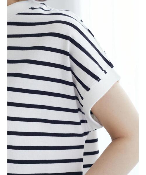 Petit fleur（プチフルール）の「・Petit Fleur ボーダーモックネックTシャツ（Tシャツ/カットソー・レディース・ブラック/オフホワイト・FREE）」の21枚目の写真