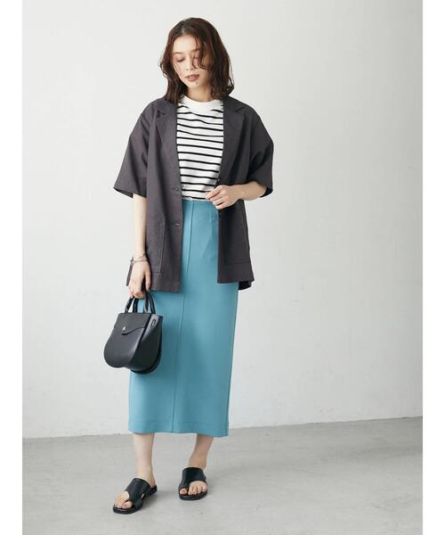 Petit fleur（プチフルール）の「・Petit Fleur ボーダーモックネックTシャツ（Tシャツ/カットソー・レディース・ブラック/オフホワイト・FREE）」の22枚目の写真