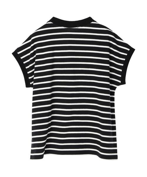 Petit fleur（プチフルール）の「・Petit Fleur ボーダーモックネックTシャツ（Tシャツ/カットソー・レディース・ブラック/オフホワイト・FREE）」の5枚目の写真
